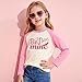 Valentines Day Top for Kids Girl Be Mine Love Hearts Print Pink Apricot Tee 8 9 Years
