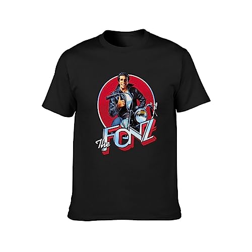 The Fonz Fonzie Happy Days Cool Retro Tv Show Unisex T-Shirt Top Black Mens Tee M The Fonz Fonzie Happy Days Cool Retro Tv Show Unisex T-Shirt Top Black Mens Tee M