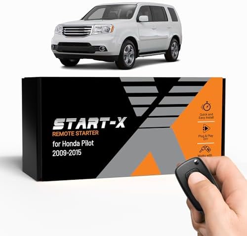 Start-X Remote Starter Kit for Honda Pilot (2009, 2010, 2011, 2012, 2013, 2014, 2015) Vehicles | Key Ignition | Plug & Play Install | Lock 3X to Remote Start | Zero Wire Splicing