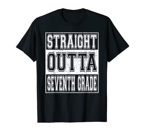 Straight Outta Seventh Grade Graduation Girls Boys 7th Grade Camiseta