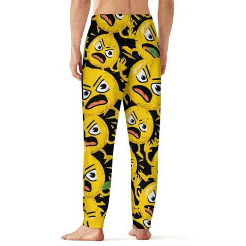 Funny Lemon Men's Pajama Bottoms Sleep Lounge Soft Comfy Pants Sleepwear3