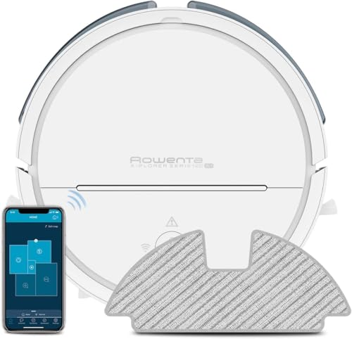 Rowenta X-plorer Serie 120 AI RR7877 - Robot aspirador con mopa y mapeo 2700 Pa, motor digital compatible con smartphones y asistentes de voz, 3 cepillos y Sistema Aqua Force para fregar, blanco Rowenta X-plorer Serie 120 AI RR7877 - Robot aspirador con mopa y mapeo 2700 Pa, motor digital compatible con smartphones y asistentes de voz, 3 cepillos y Sistema Aqua Force para fregar, blanco