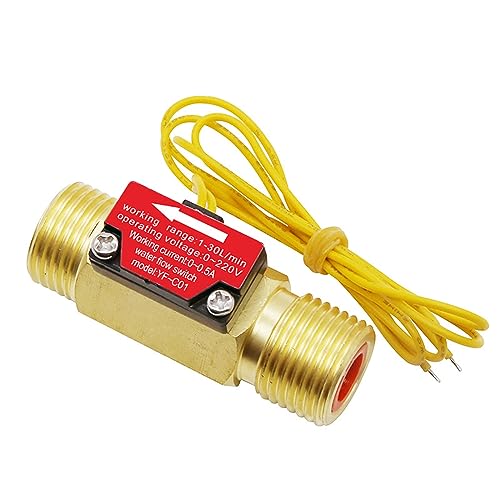 Interrupteur de débit d'eau liquide G1/2 Compteur Débitmètre 1-30 l/min