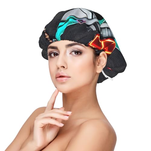 Darts Arrows - Gorro de dormir de satén para adultos, gorro elástico para dormir, ajustable, para peinados, color negro