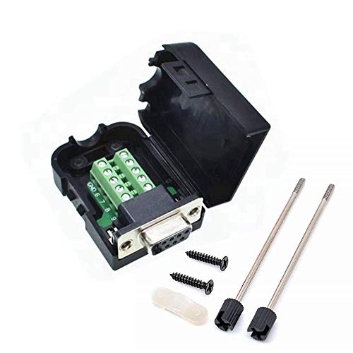 F-Ber Connector Db9 Rs232 D-Sub Female Adapter Serial 9 Pin Port Db9 Cob Breakout Terminal Connector Signal Module With Case (Female With Screw) #TOP12