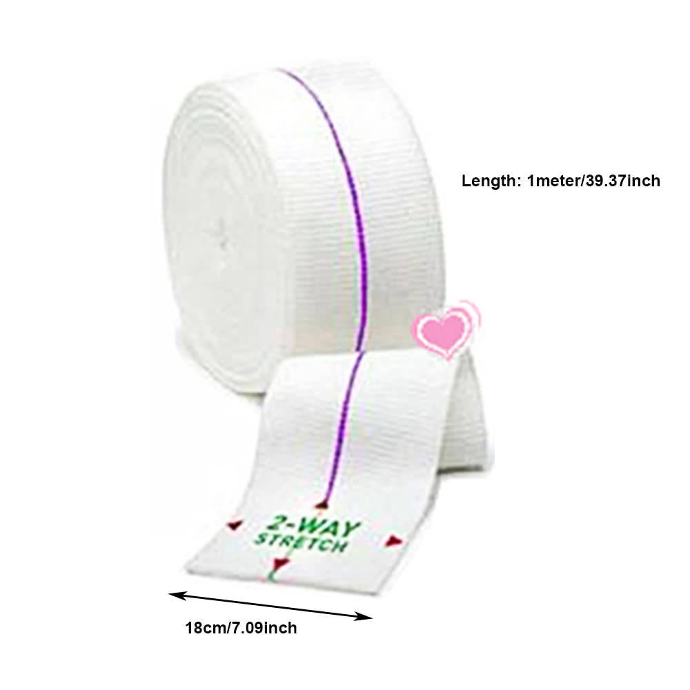 2 fasce elastiche adesive – Nastro sportivo per rugby, calcio, ginocchio, caviglia, gomito, polso, supporto per reggette e ginocchia, viola, 18 x 1 m