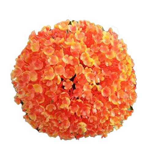 Masyrt Lampada a sfera solare impermeabile per giardino esterno, faretto decorativo a forma di fiore per cortile (arancione)