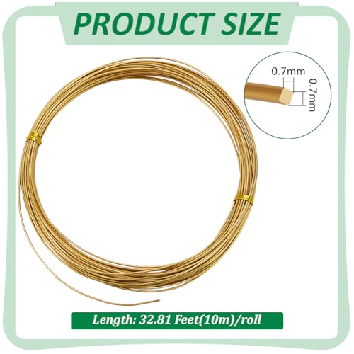 BENECREAT 10m/32.8Ft Square Copper Wire, 0.7mm/21 Gauge Pure Copper Wire - Image 2