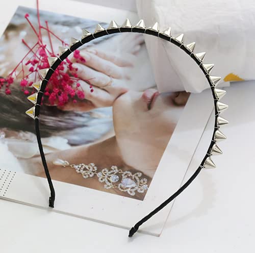 N - A Fulai Duyppy 2 Pack Rivet Punk Spike Headband Studded Headband Party Hair Band Hair Clips For Women thumb #3