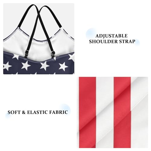 CaTaKu Girls One Piece Swimsuits American Flag Star Striped Toddler Bathing Suit for Girls Kids Swimwear 3-10 Years3