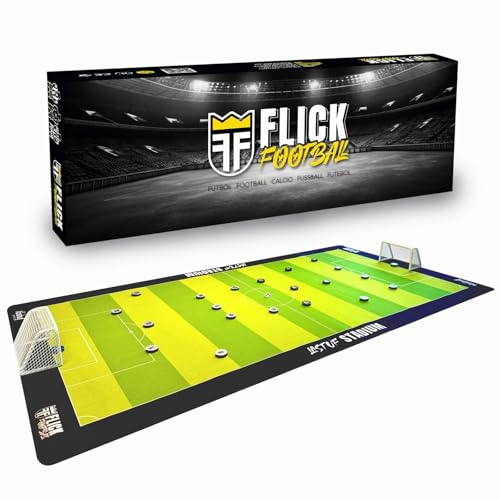 Lastuf Flick Football Jogo de mesa de futebol | Estratégia, habilidade e jogos realistas, para crianças e adultos, presente ideal para futeboleiros