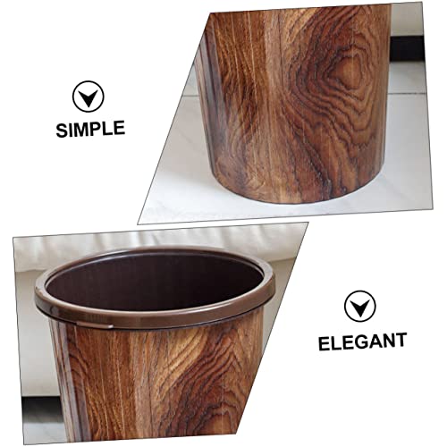 Caneca de basura rectangular para cocina color marrón 12L miniatura 5