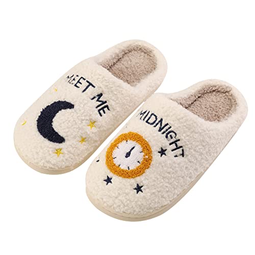 Meet Me at Midnight Slippers Lavender Haze Slippers Warm Fuzzy Slippers Cozy House Slippers for Women and Men - Main Image