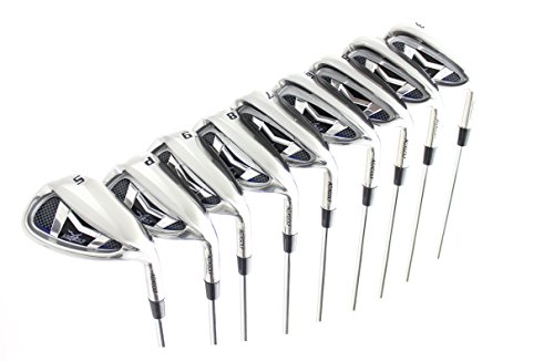 Agxgolf Men'S Magnum Xs Wide Sole Edition Stainless Steel Irons Set 3-9 Irons + Pitching Wedge + Sand Wedge: Stiff Flex, Regular Length; Right Hand