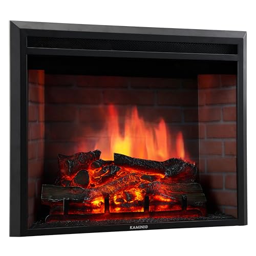 KAMINIO Elektrokamin Luca - Elektrischer Einbaukamin mit Heizung,...