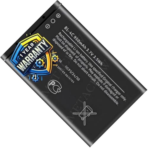 Image of Original BL-4C Part Compatible with Nokia 1202 1661 1662 2220s 2650 2652 2690 3108 3500c 5100 6100 6101 6125 6131 6131 NFC 6136 6170 6260 6300 6300i 6301 7200 7270 C2-05 X2-00 1 Year Warranty MTR