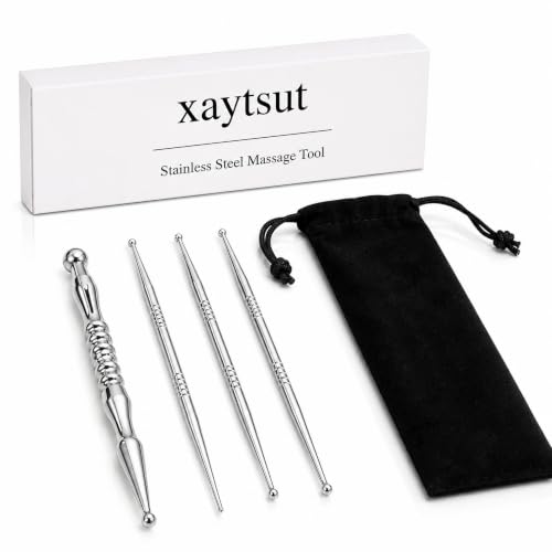 xaytsut 4 Pack Stainless Steel Acupuncture Pen Set for Face and Body