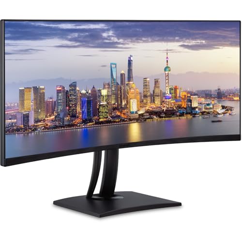 Image of ViewSonic VP3456a 34-inch Curved 2K UWQHD Premium Monitor, 2-Pack Bundle, Dock, HDMI, DisplayPort, USB Hub, Ethernet, Integrated Speakers, Desk Mount Stand, Wireless Keyboard & Mouse, Gel Pads