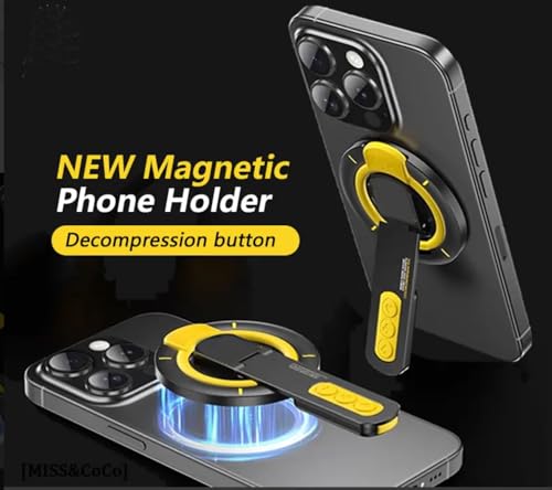 Image of Zitel for MagSafe Double-Sided Magnetic 360 Rotatable Phone Grip Finger Ring Holder Stand Compatible with iPhone 17 16 15 14 13 12 Pro Max, Samsung, Pixel 10 & Android Smartphones