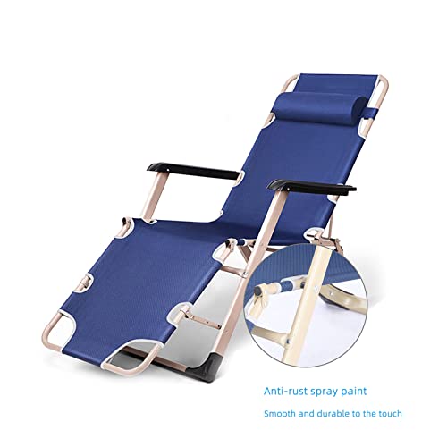 Chaise zero gravity pliante et transat de jardin inclinable avec oreiller - 6