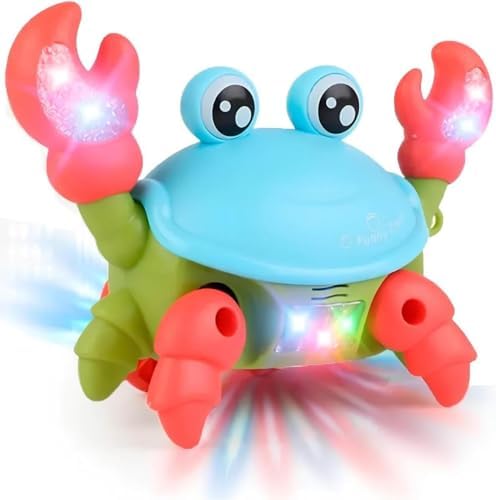 Brinquedo Caranguejo Dançante Siri Fujão com Luz LED e Música - B...