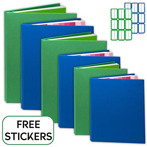 Cubiertas de Libros Kraftex [paquete de 6] Cubiertas para Libros de Tapa Dura, Libros de Tapa Blanda, Cubiertas para Libros de Texto. Lavables, Duraderas con Etiquetas Adhesivas Gratis (Mixto)
