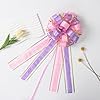 Aimto 6 Pieces Pink Purple Pull Bow Wrapping,Gift Bows for Wedding Baskets,7 Inches Diameter Gift Bows, for Christmas, Birthday, Holiday, Wedding, Baby Shower All Occasion.