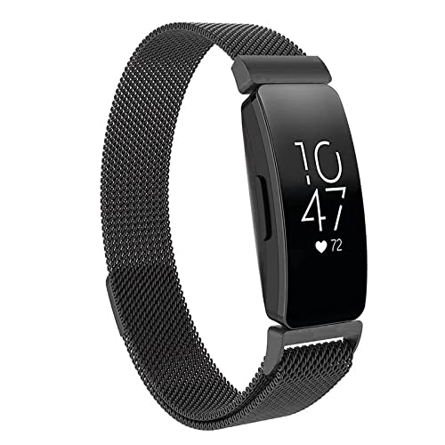 Moninsta Quick Release Stainless Steel bands Compatible with Fitbit Inspire/Inspire HR/Inspire 2/ Ace 2 Straps Adjustable Replacement Wristband