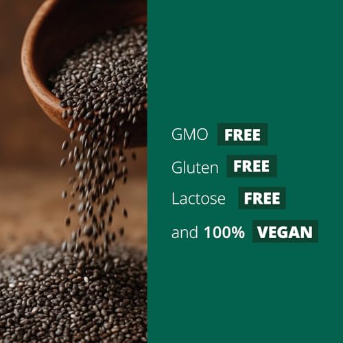 Intenson Chiasamen, 1000 g, Natürlich reich an Ballaststoffen und pflanzlichem Protein, Vegan, Glutenfrei, Ohne Zuckerzusatz, GMO-frei