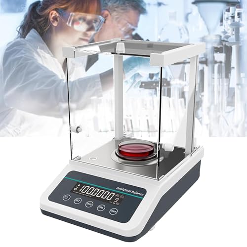 Electronic Analytical Balance, 0.1Mg Lab Precision Digital Balance, Auto-External Calibration Balance Scale, Balance with Rs-232 Interface, for Laboratory, C (200G/0.1Mg)