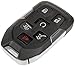 Dorman 92037 Keyless Entry Transmitter Cover Compatible with Select Chevrolet Models, Black; Chrome