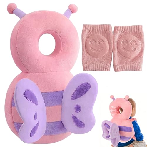 Baby Head Protector Backpack Adjustable Head Protection for Baby Soft Baby Backpack Head Protector with Knee Pads Ideal for Learning to Walk and Indoor Play