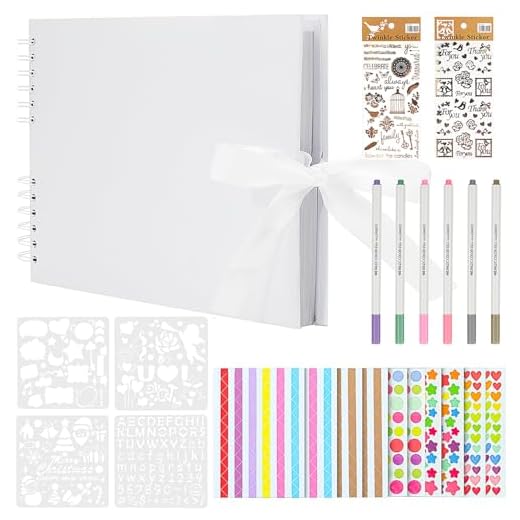 JETOP Album Fotografico Matrimonio Personalizzabile 80 Pagine Bianca Scrapbook Fotolibro Personalizzabile Album Fotografico Fai Da Te Album Fotografici Per Viaggi, Compleanni, Coppie, Neonati