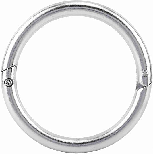 Self-Locking Bull Nose Ring Stainless Steel Cattle Nose Ring with Automatic Lock 3.5 Inch Livestock Equipment for Farming Veterinary Tool and Animal Care
