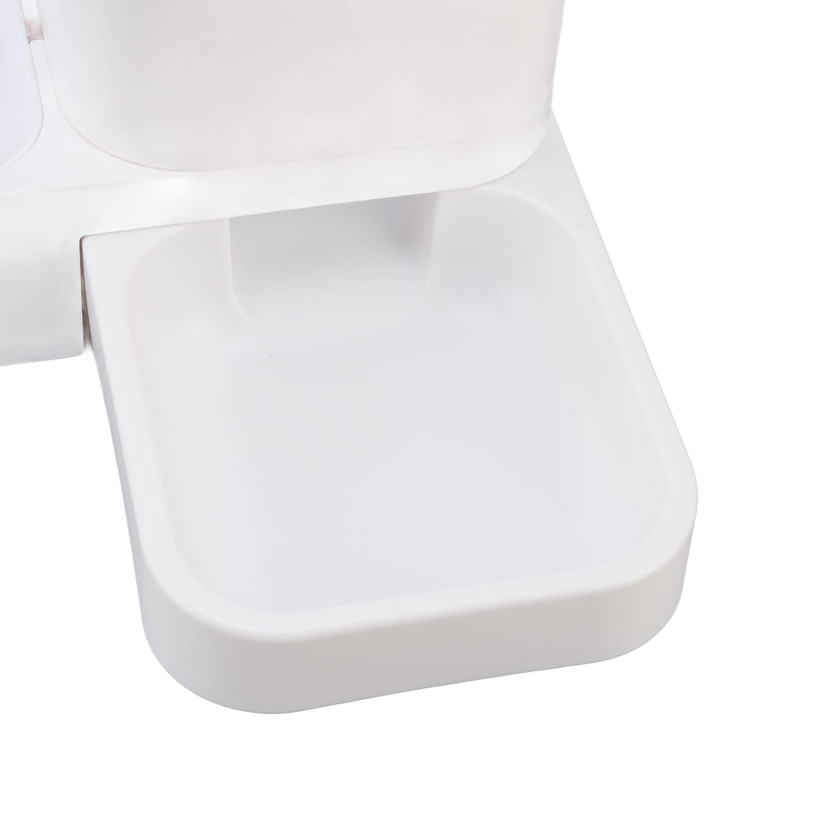 2 en 1 Dispensador Automático para Mascotas, Comedero y Bebedero por Gravedad, Capacidad Grande (1,5 L Agua + 1 kg Comida), Ventana Visual de Residuos, para Gatos y Perros Medianos