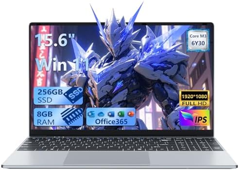 15.6 Pouces Ordinateur Portable, Win 11 PC Portable Core M3 6Y30 ...