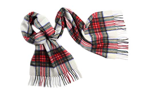Pure Cashmere Tartan Scarf, Dress Stewart