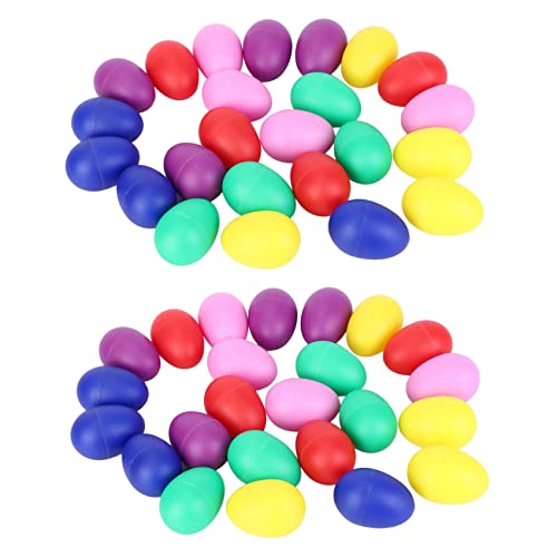 Œuf maracas musical en plastique : lot de 48 pièces en 6 couleurs pour fêtes