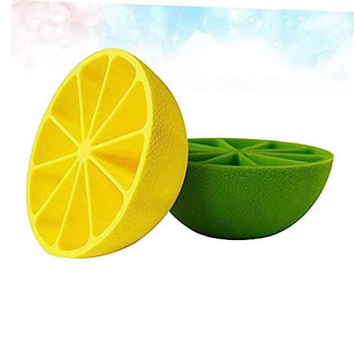 Zerodeko 2pcs Molde de Silicona para Hielos en Forma de Limón miniatura 2