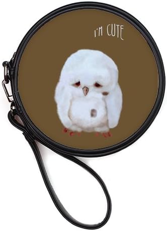 Generic Personalized I am Cute Lovely Baby Owl for Round Makeup Bag