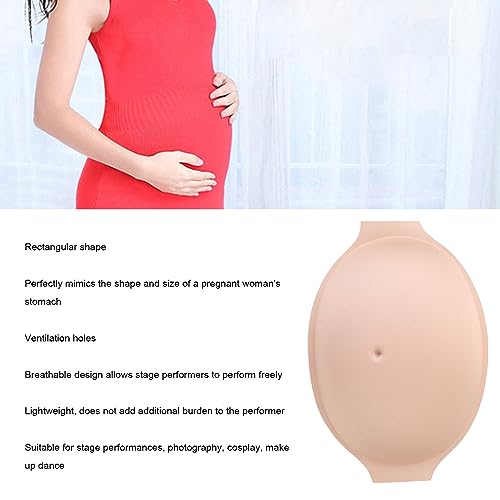 Sztuczny Brzuch w Ciąży, Realistyczny Sztuczny Silikonowy Brzuch w Ciąży, Oddychający, Lekki Brzuszek Ciążowy, Wygodne Noszenie, na Występy Sceniczne, Fotografia, Cosplay