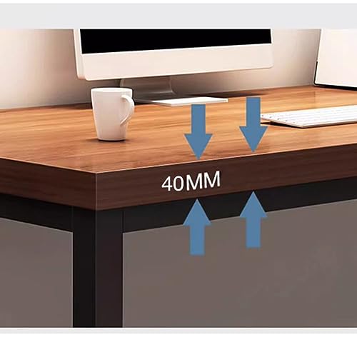 Bureau d'ordinateur 119 cm robuste avec plateau de 40mm et structure métal