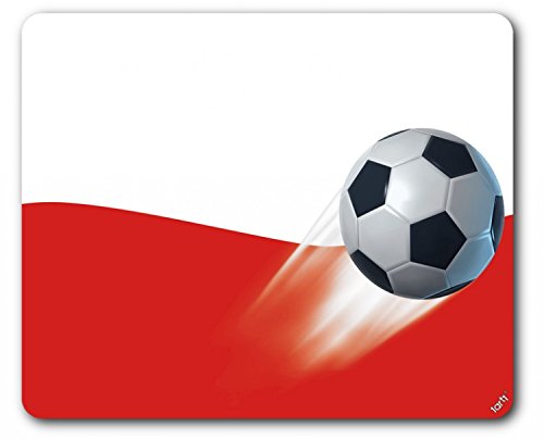1art1 Football Drapeau De La Pologne Tapis De Souris 23x19 cm