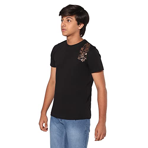 Image of TeenTrums Teenagers Boys Tshirt 100% Cotton Casual Wear Round Neck Half Sleeve Cool Graphic Printed T-Shirt for Boys