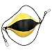 Oyhhalginate Boxing Ball Hanging Punching Training Bag, Double End Speed Reflex Ball for Boxing MMA Fitness, High - Elastic PU Leather with Durable Sling for Home Gym Use (Black Yellow)