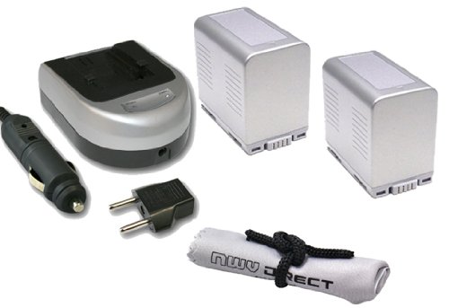 Batteries intelligentes Panasonic AG-DVC20 haute capacité et kit de charge voyage AC/DC