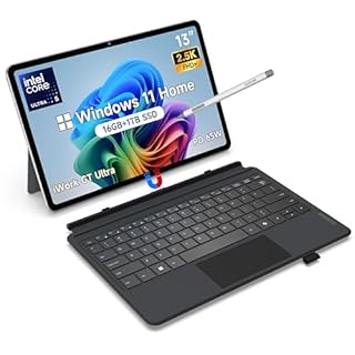ALLDOCUBE Tablet 2-in-1 da 13 pollici con Tastiera e Stilo, Laptop Win 11 Home Intel Core Ultra 5 125H, PC Touchscreen 16GB RAM+1TB SSD, Display 2,5K, PD 65W, WiFi 6, QWERTY