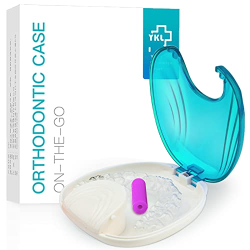 Y-Kelin Presse zahnspangendose,zahnspangendose,zahnschiene box,zahnspangenbox,knirscherschiene box,gebissdose zahnprothesendose,Grün Cover