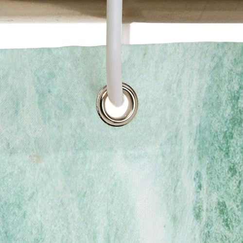 Rideau de douche imperméable lavable en machine marbre vert