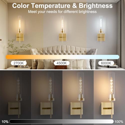 Image of Battery Operated Wall Sconce,Rechargeable Wall Light 8000mAh Fast Chargin Dimmable 3000K /6000K 2Color Bulbs Endurance 100 Hours Infinitely with Remote Control Wall Sconce Set of 2 for Bedroom Living